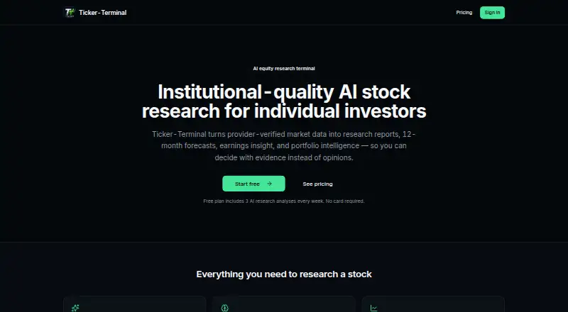 Ticker-Terminal's own site