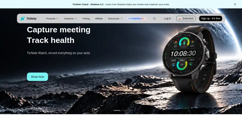 TicNote's own site