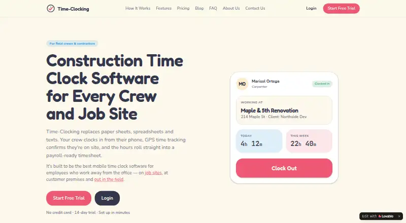 Time-Clocking's own site