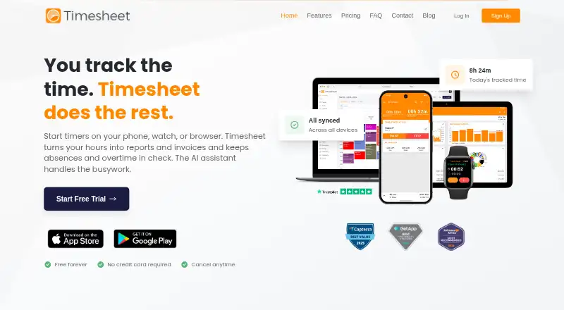 Timesheet's own site
