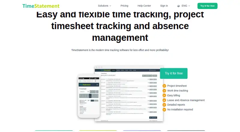 TimeStatement's own site