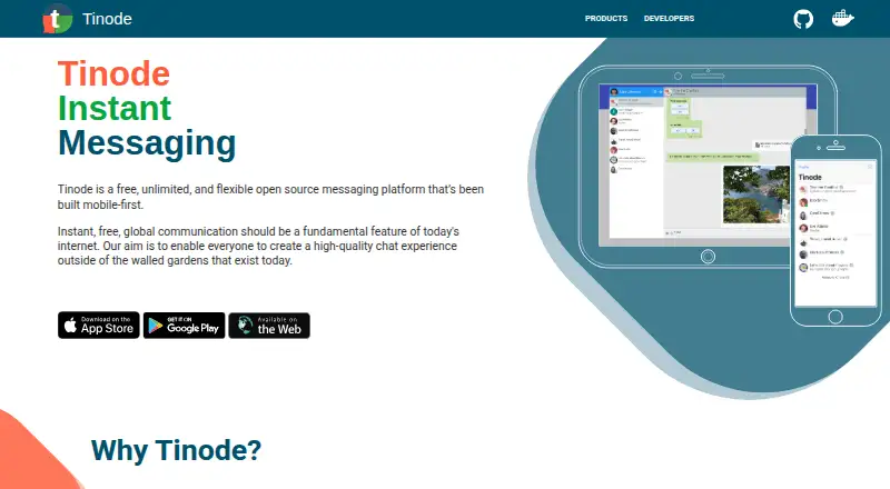 Tinode's own site