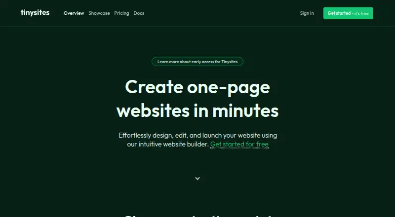 Tinysites's own site