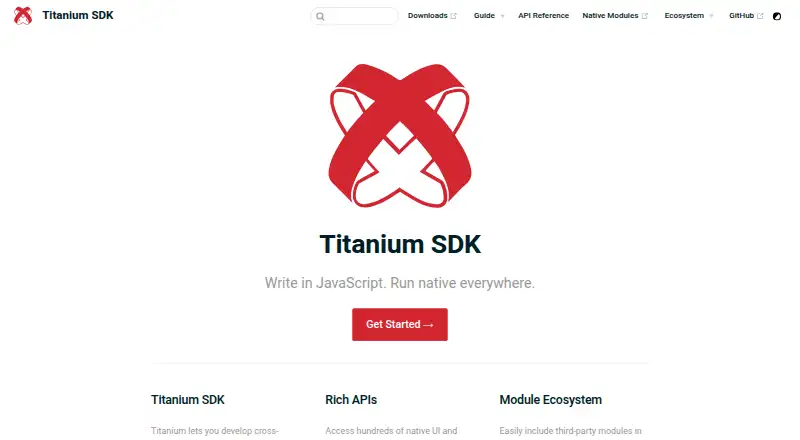 Titanium SDK's own site