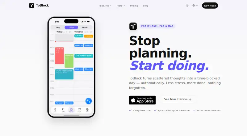 ToBlock's own site