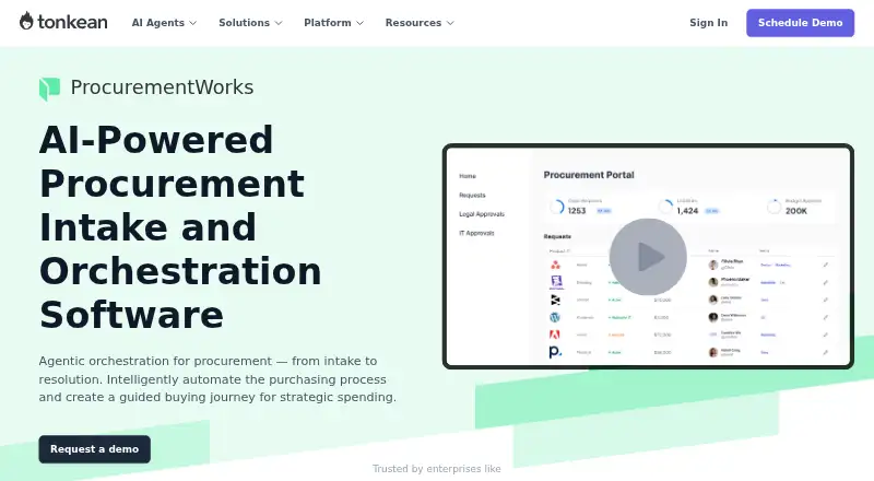 Tonkean ProcurementWorks's own site