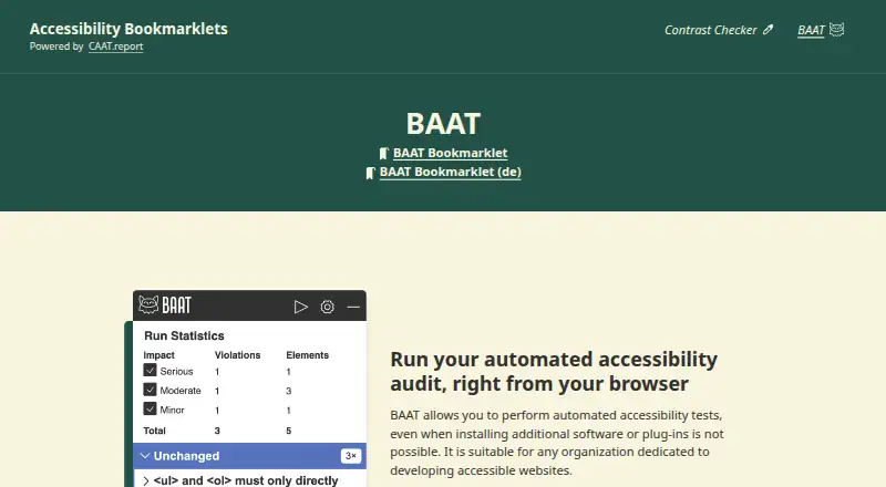 BAAT's own site