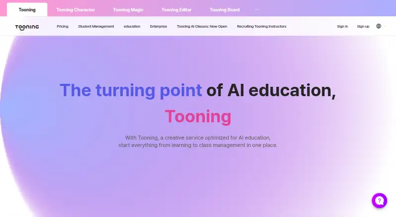 Tooning's own site
