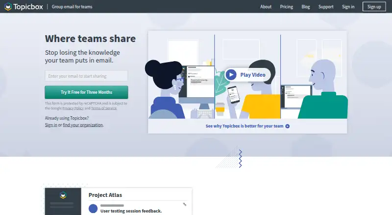 Topicbox's own site