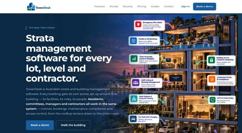TowerDesk's own site