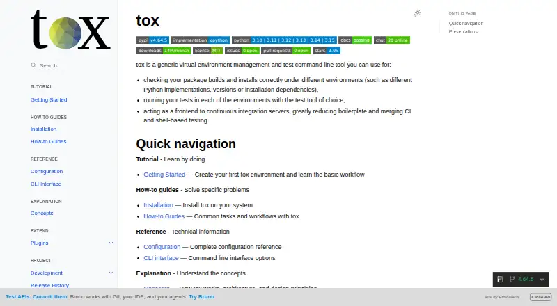 tox's own site