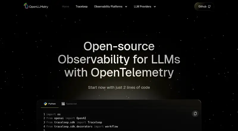 OpenLLMetry's own site