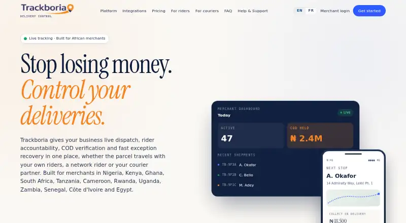 Trackboria's own site