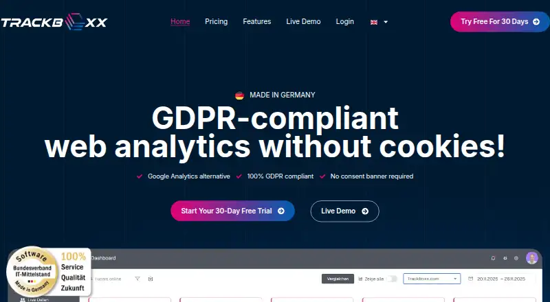 Trackboxx's own site