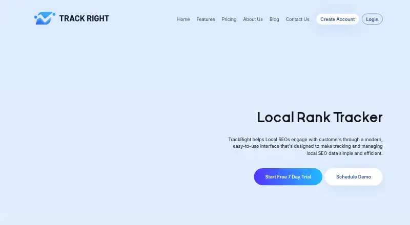 TrackRight's own site