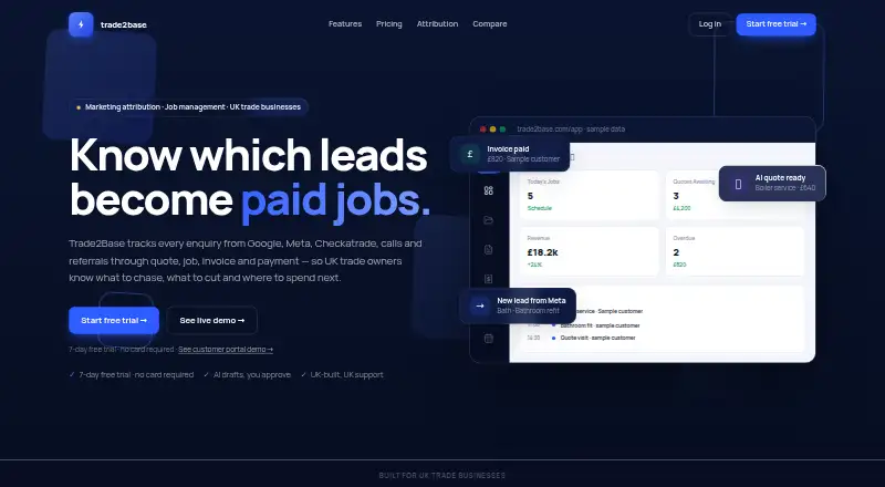 Trade2Base's own site