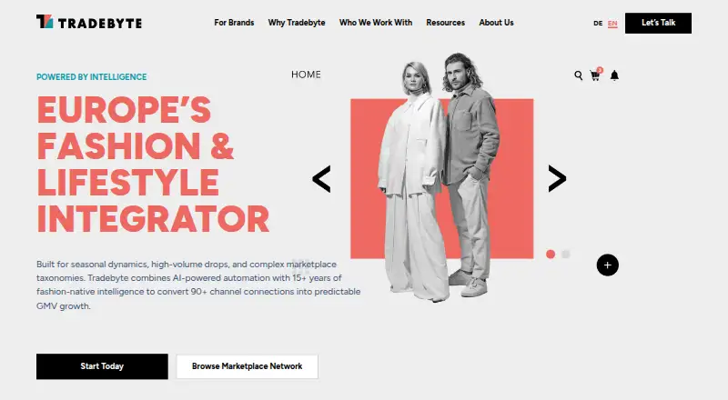Tradebyte's own site