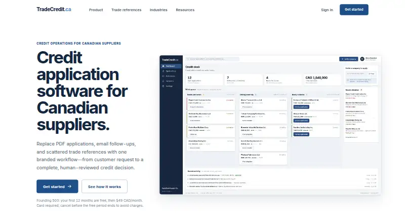 TradeCredit.ca's own site