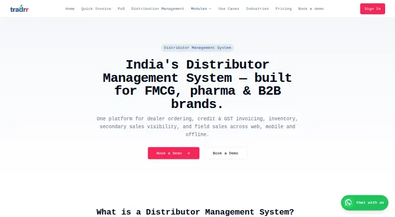 Tradrr's own site