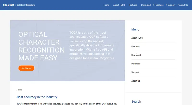 Transym TOCR's own site