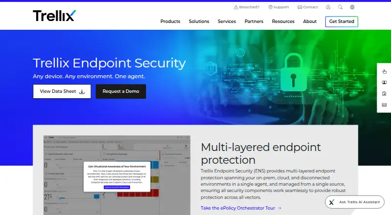 Trellix Endpoint Security's own site