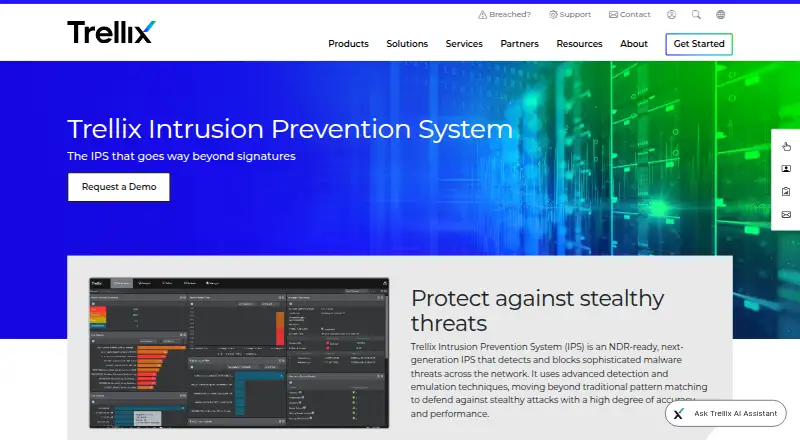 Trellix Intrusion Prevention System's own site