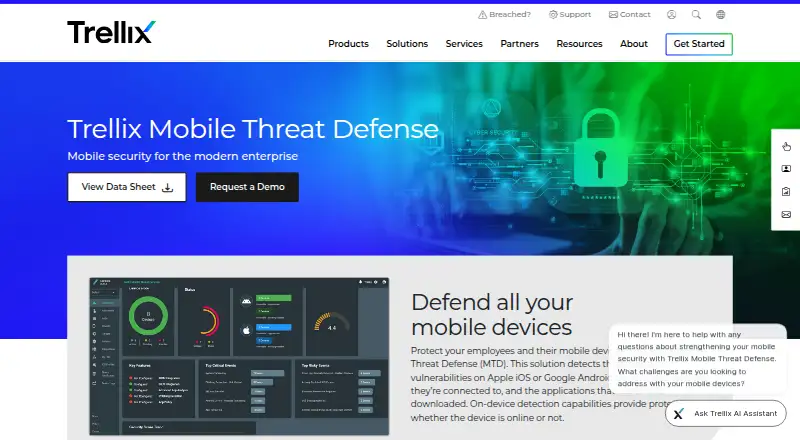 Trellix Mobile Threat Defense's own site