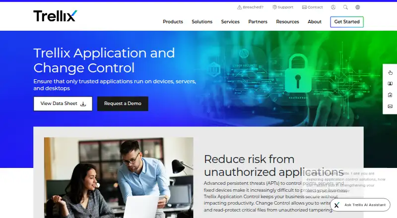 Trellix Application and Change Control's own site