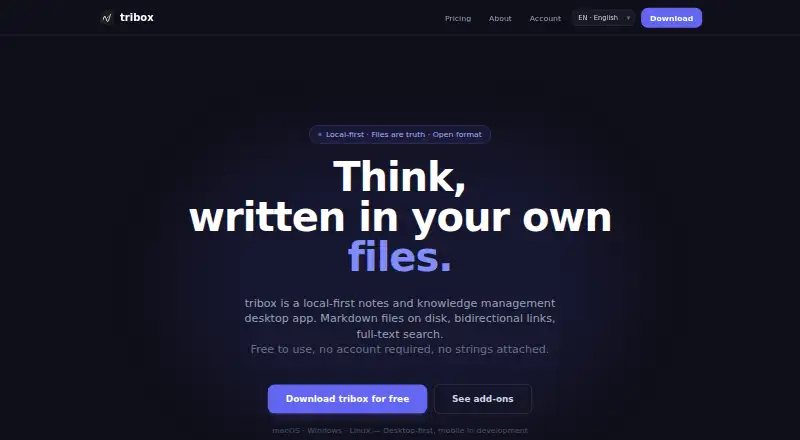 tribox's own site