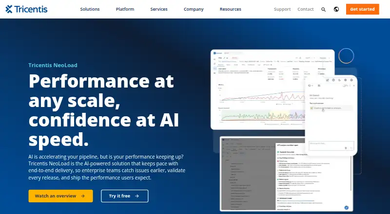 Tricentis NeoLoad's own site