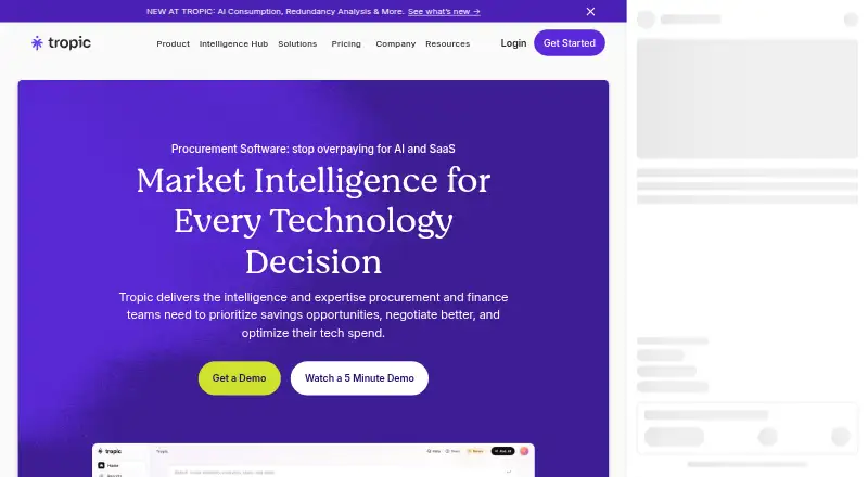 Tropic's own site