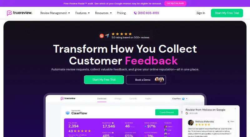 TrueReview's own site