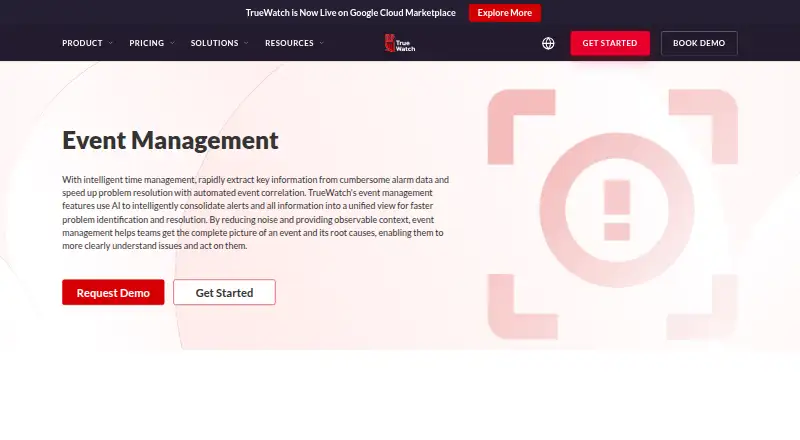 TrueWatch Event Management's own site