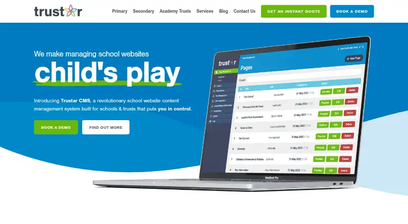 Trustar CMS's own site
