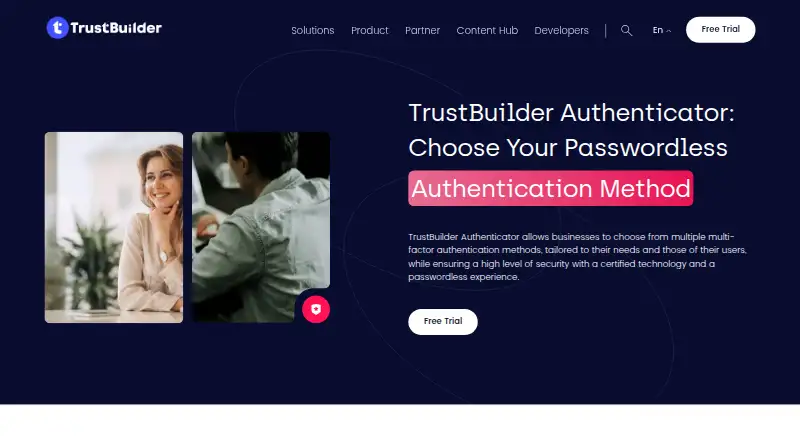 TrustBuilder Authenticator's own site