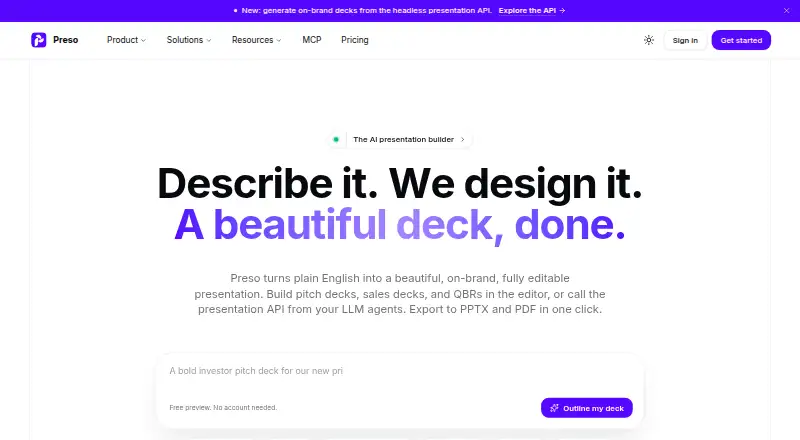 Preso's own site
