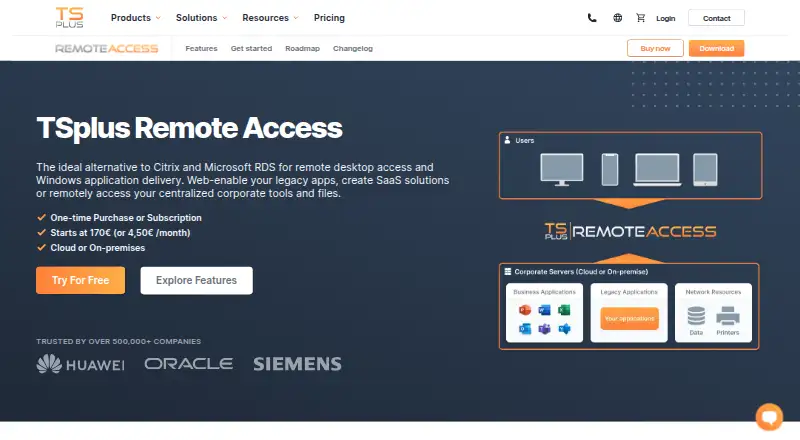 TSplus Remote Access's own site
