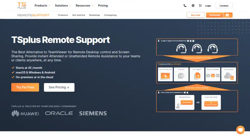 TSplus Remote Support's own site
