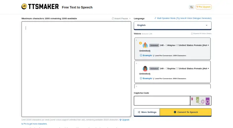 TTSMaker's own site
