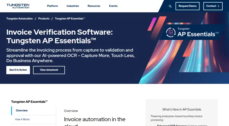 Tungsten AP Essentials's own site