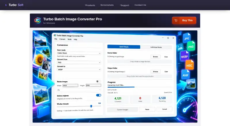 Turbo Batch Image Converter Pro's own site