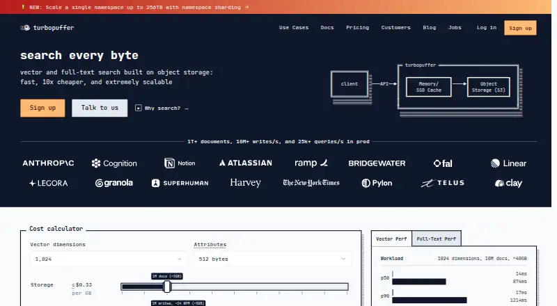turbopuffer's own site
