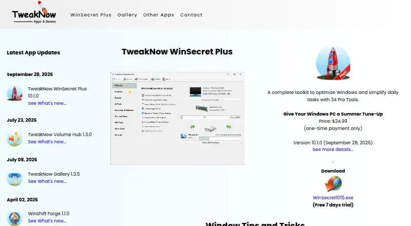 TweakNow PowerPack's own site