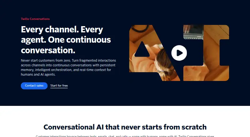Twilio Conversations's own site