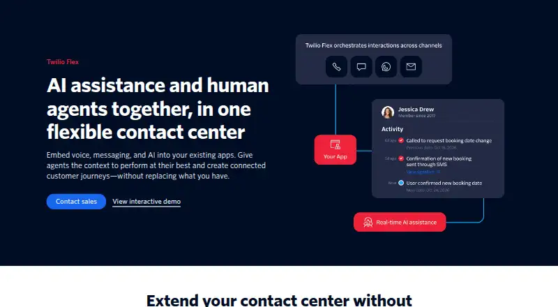 Twilio Flex's own site