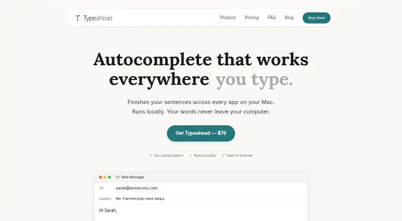Typeahead's own site