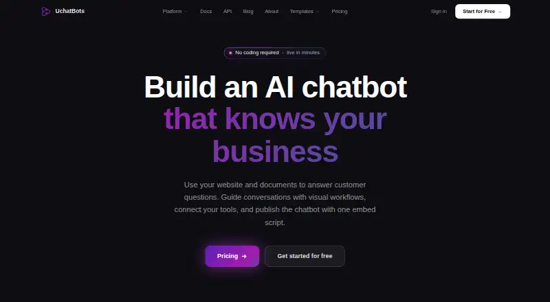 UchatBots's own site