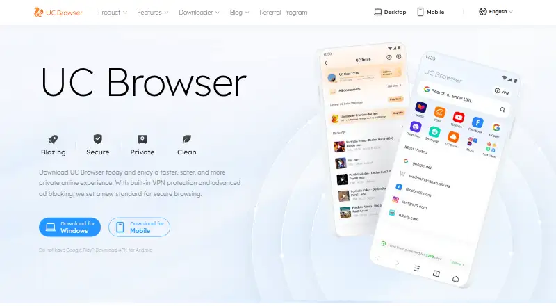 UC Browser's own site