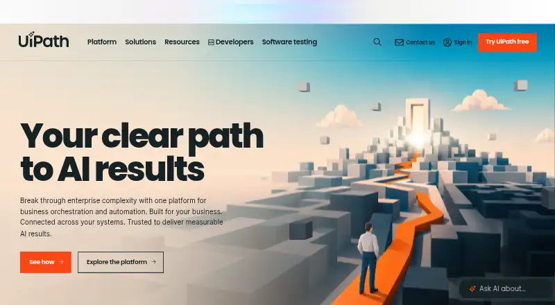 UiPath Agentic Automation's own site