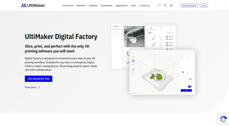UltiMaker Digital Factory's own site